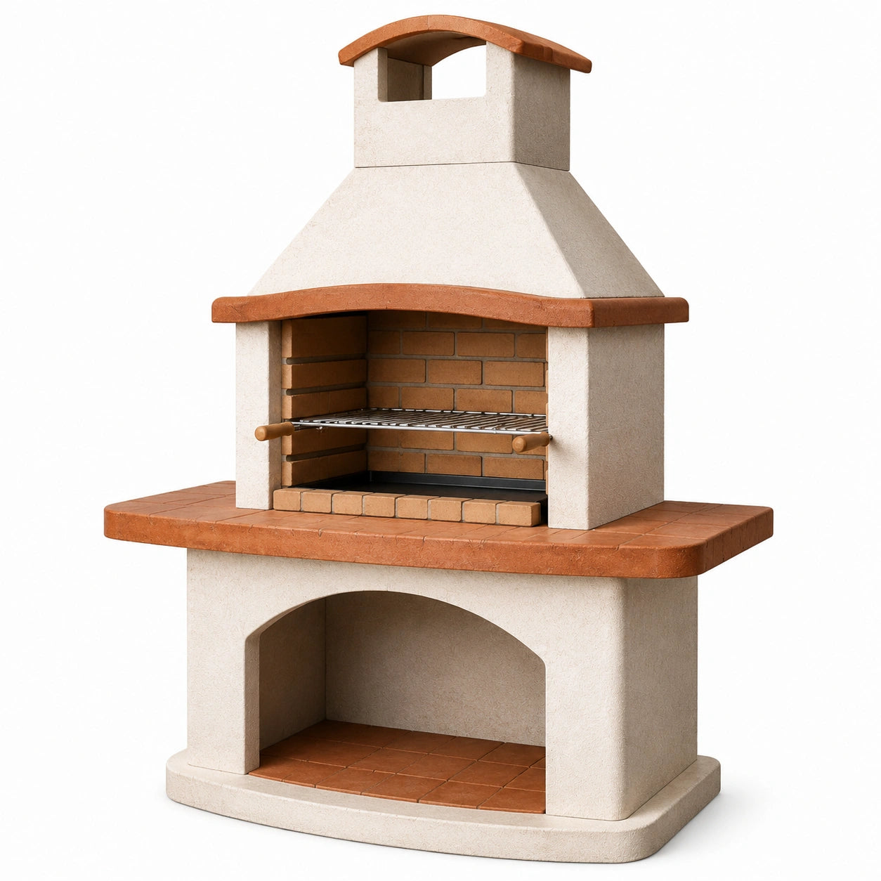 Barbecue in muratura con griglia in acciaio inox