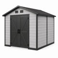 Casetta da Giardino in Resina Grigio Chiaro e Scuro 185x152x226 cm
