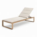 Sdraio in Legno Regolabile con Rivestimento in Poliestere Beige